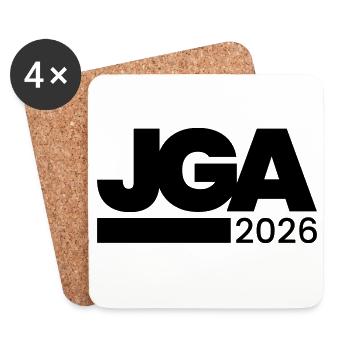 Jga 2026 Enterrement de vie de garçon - Dessous de verre (lot de 4) - blanc - Devant