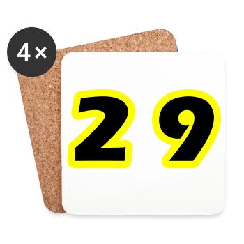 29 Number Symbol - Coasters (set of 4) - white - Front