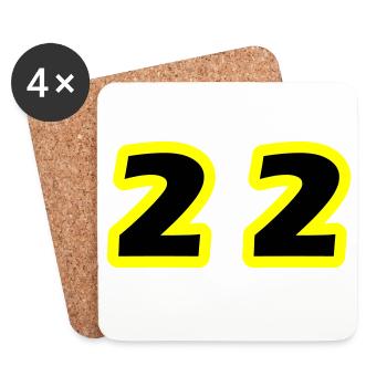 22 Number Symbol - Coasters (set of 4) - white - Front