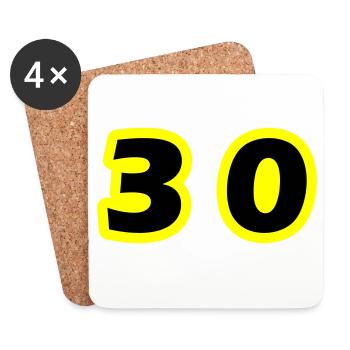 30 Number Symbol - Coasters (set of 4) - white - Front