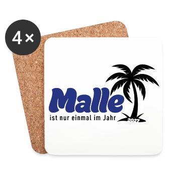 Malle ist nur einmal im Jahr 2027 – blau - Untersetzer (4er-Set) - Weiß - Vorne
