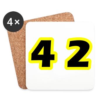 42 Number Symbol - Coasters (set of 4) - white - Front