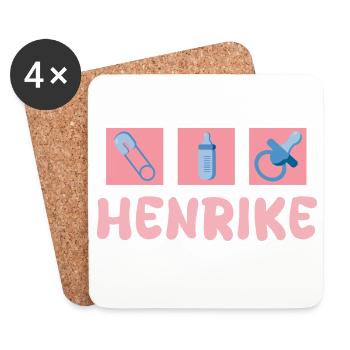 Cadeau pour Henrike - Dessous de verre (lot de 4) - blanc - Devant