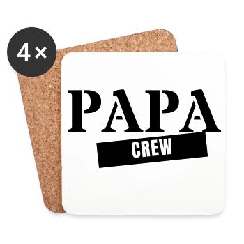 Dad Crew - Father Father's Day Family Matching Look - Coasters (set of 4) - white - Front