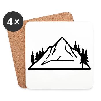Mountain Hiking Mountaineering Gift - Coasters (set of 4) - white - Front