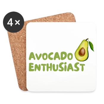 Avocado Enthusiast Design - Untersetzer (4er-Set) - Weiß - Vorne