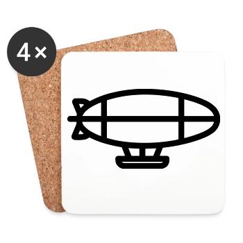 Airship - Coasters (set of 4) - white - Front