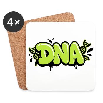 DNA Lettering Graffiti - Coasters (set of 4) - white - Front
