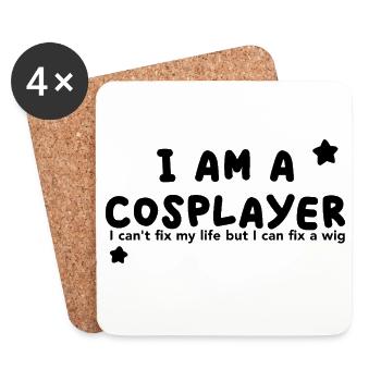 I am a Cosplayer - Coasters (set of 4) - white - Front