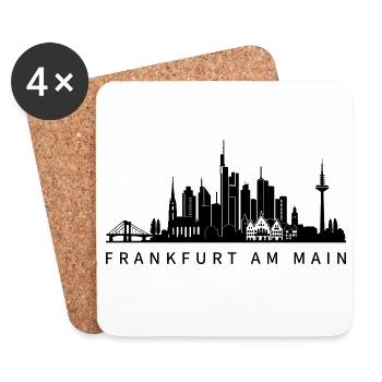 Skyline Frankfurt am Main - Untersetzer (4er-Set) - Weiß - Vorne