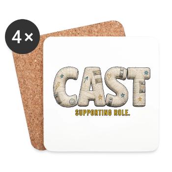 CAST – Cast Supporting Role - Coasters (set of 4) - white - Front