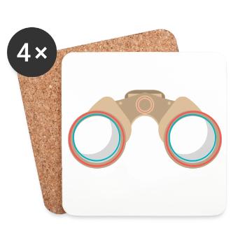 Binoculars - Coasters (set of 4) - white - Front