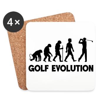Golf Evolution - Coasters (set of 4) - white - Front