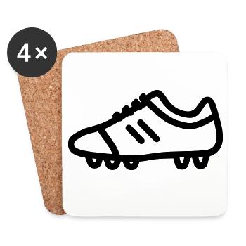 chaussure de football crampons - Dessous de verre (lot de 4) - blanc - Devant