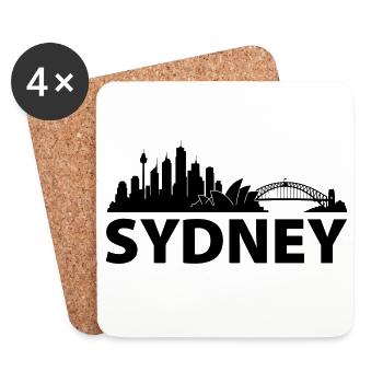 Sydney Skyline - Untersetzer (4er-Set) - Weiß - Vorne