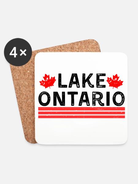 Ontariosee, Kanada - Untersetzer (4er-Set) - Weiß