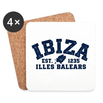 Ibiza - Illes Balears - Spanien - Espana - Spain - Untersetzer (4er-Set) - Weiß - Vorne