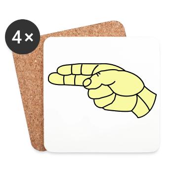 hand_pistole02 - Untersetzer (4er-Set) - Weiß - Vorne