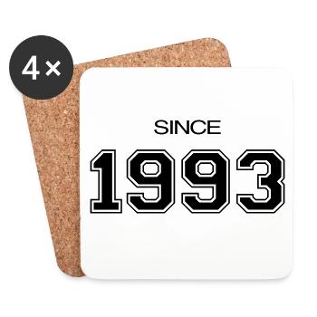 1993 birthday gift - Coasters (set of 4) - white - Front