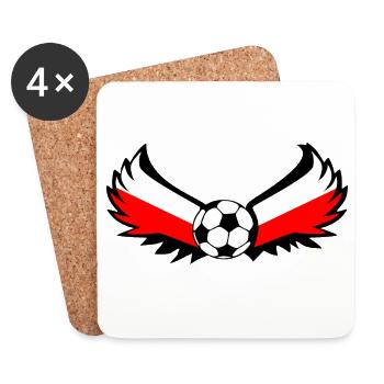 Soccer Poland - Coasters (set of 4) - white - Front
