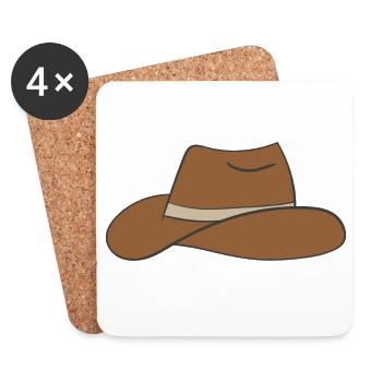 cowboy hut - Untersetzer (4er-Set) - Weiß - Vorne