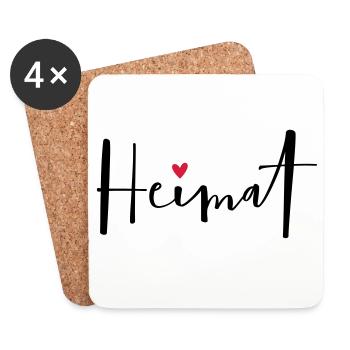 Home I Home At Home Heart Gift - Coasters (set of 4) - white - Front