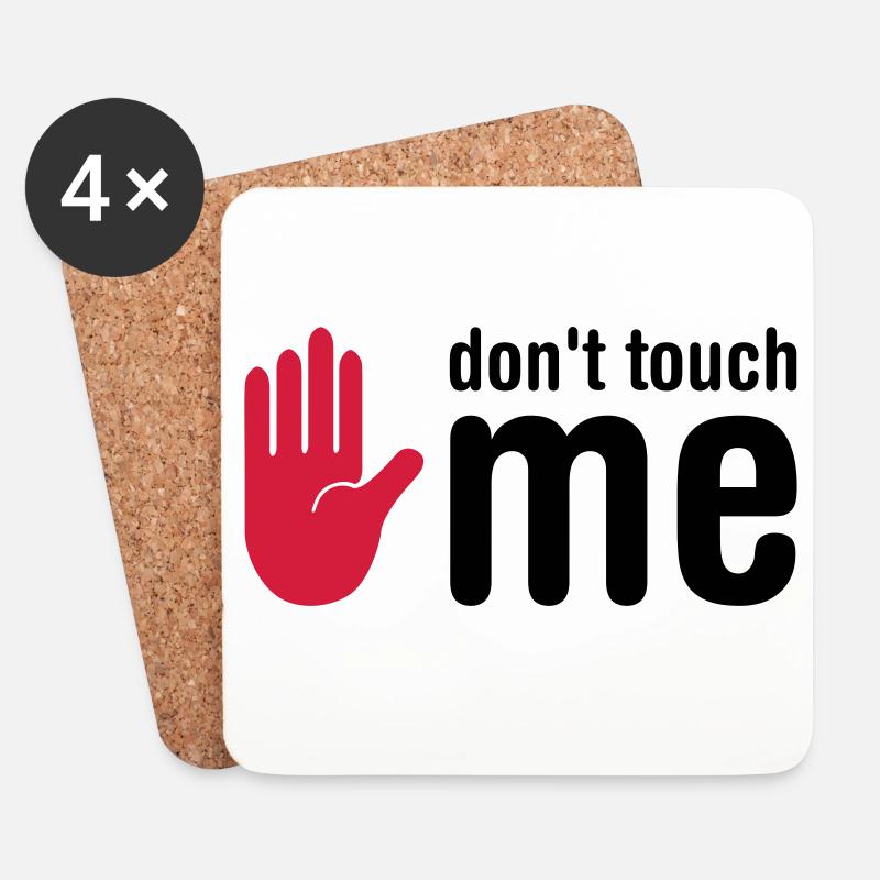 don't touch me - Untersetzer (4er-Set) - Weiß