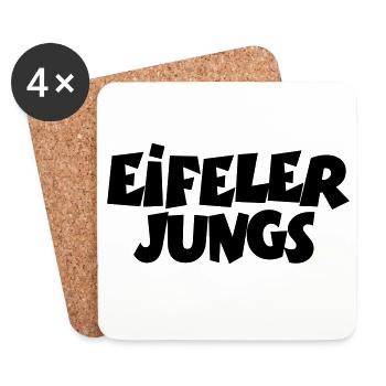 Eifeler Jungs aus der Eifel - Untersetzer (4er-Set) - Weiß - Vorne