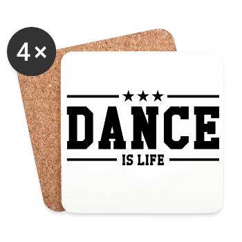 Dance is life - Dessous de verre (lot de 4) - blanc - Devant