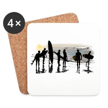 surfing - Untersetzer (4er-Set) - Weiß - Vorne