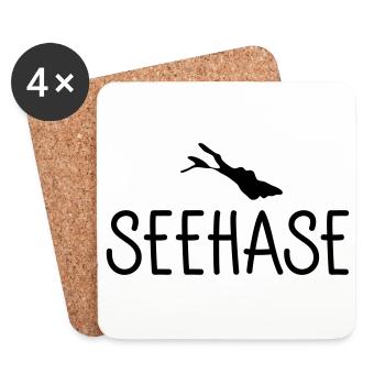 Seehase - Untersetzer (4er-Set) - Weiß - Vorne