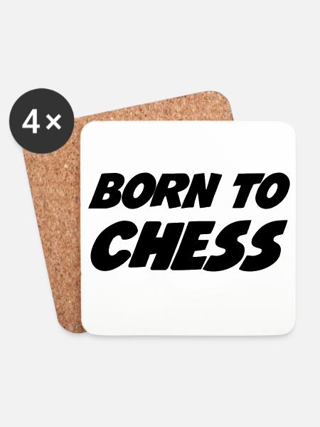 Chess / Schach / Spiel / Geek - Untersetzer (4er-Set) - Weiß