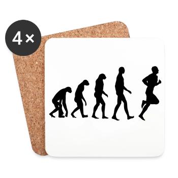 Course à Pied / Running / Jogging / Coureur - Dessous de verre (lot de 4) - blanc - Devant