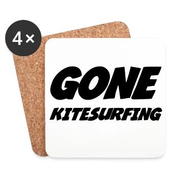 Kiteboarding / Kitesurfing / Kitesurf / - Dessous de verre (lot de 4) - blanc - Devant