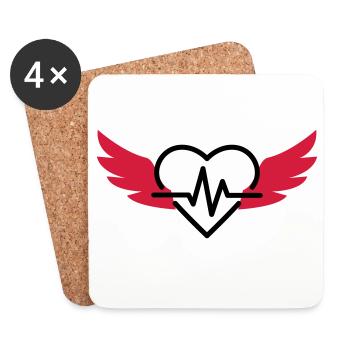 Cardiologist Kardiologe Cardiologue Doctor - Coasters (set of 4) - white - Front