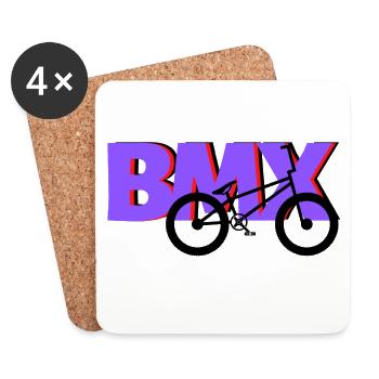 T-shirt BMX Air Trick – Ride the Sky - Dessous de verre (lot de 4) - blanc - Devant