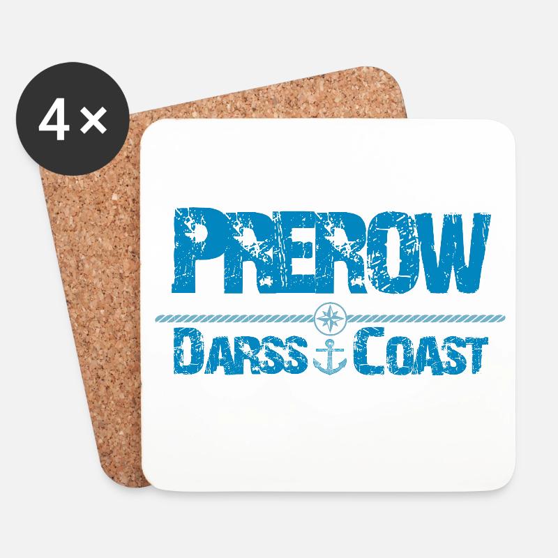 Ostseebad Prerow Darss - Untersetzer (4er-Set) - Weiß