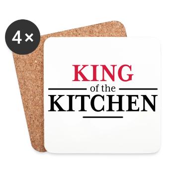 King of the Kitchen - Untersetzer (4er-Set) - Weiß - Vorne