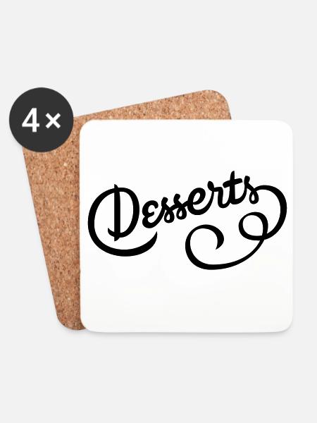 Tolles Design für Naschkatzen - Untersetzer (4er-Set) - Weiß