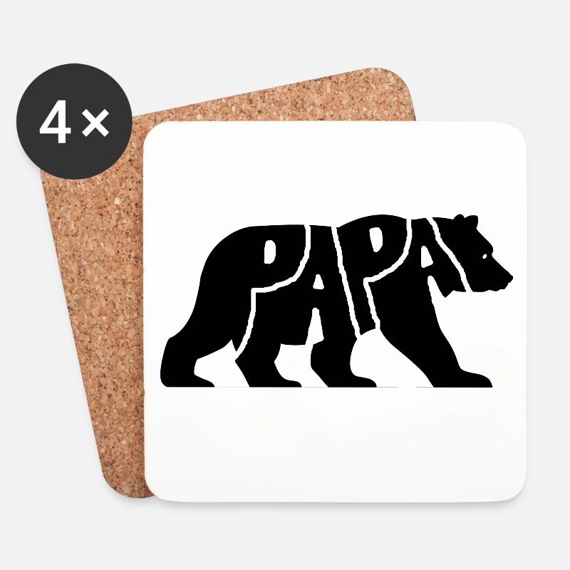 Daddy Bear - Coasters (set of 4) - white
