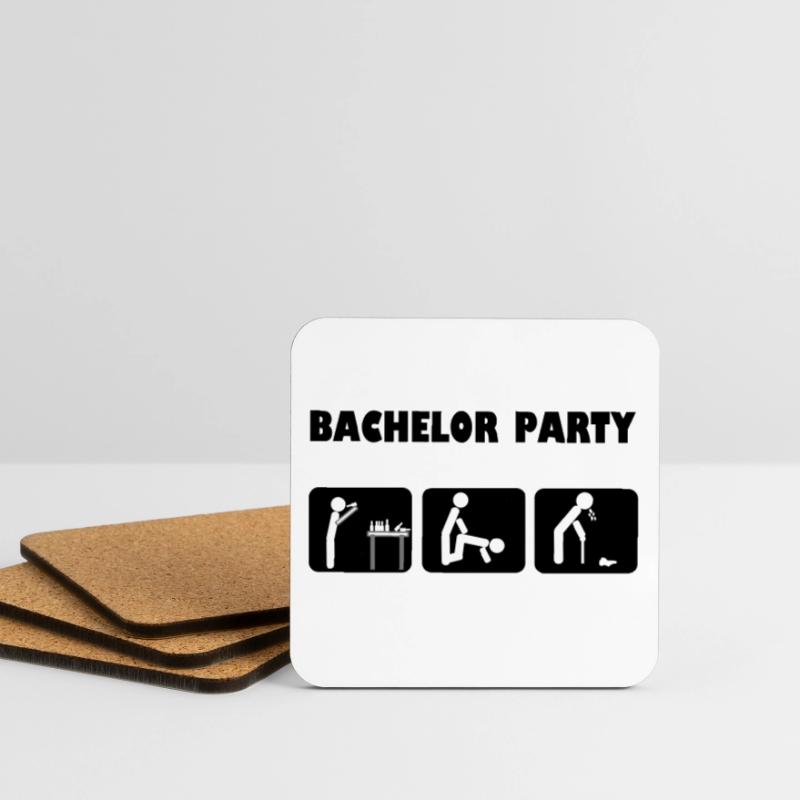 Bachelor celebration Coasters (set of 4)