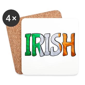 Irish Flag Letters Patchwork - Untersetzer (4er-Set) - Weiß - Vorne