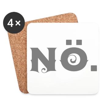 Nö - Untersetzer (4er-Set) - Weiß - Vorne