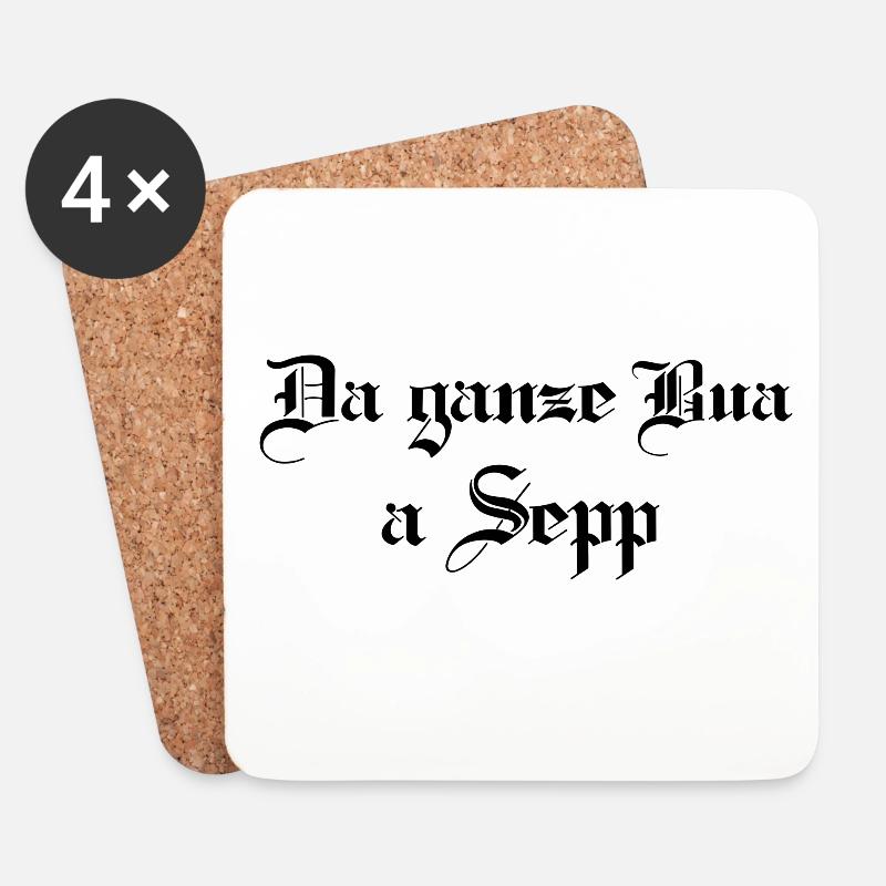 Da ganze Bua a Sepp - Untersetzer (4er-Set) - Weiß
