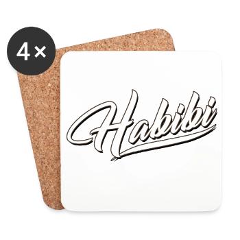 habibi liebling schatz freundin beste besti liebe - Untersetzer (4er-Set) - Weiß - Vorne