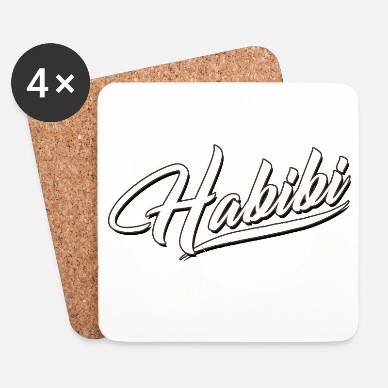 habibi liebling schatz freundin beste besti liebe - Untersetzer (4er-Set) - Weiß