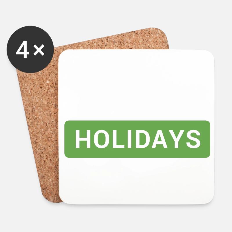 I hate holidays - Coasters (set of 4) - white