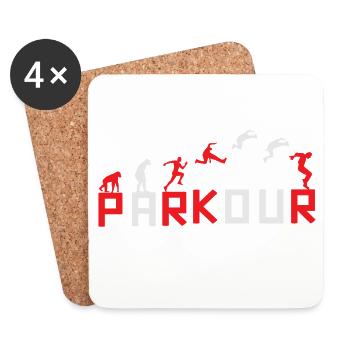 Evolution des Running Sequence Designs - Untersetzer (4er-Set) - Weiß - Vorne
