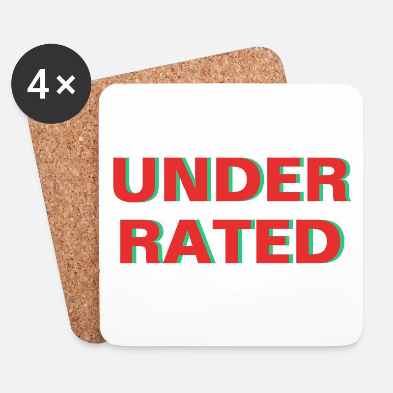 Underrated - Untersetzer (4er-Set) - Weiß