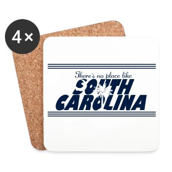 South Carolina Palm  - Dessous de verre (lot de 4) - blanc - Devant